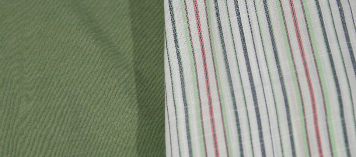 Pijama con camiseta de punto color verde y pantalón de tela de cuadros de algodón para el verano - Solohombre