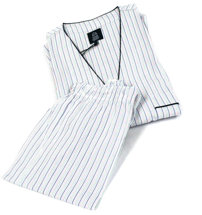 Pijama de algodón de rayas para el verano - Solohombre