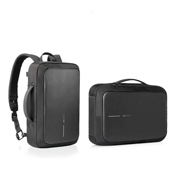 Porta-documentos convertible en mochila color negro - Solohombre
