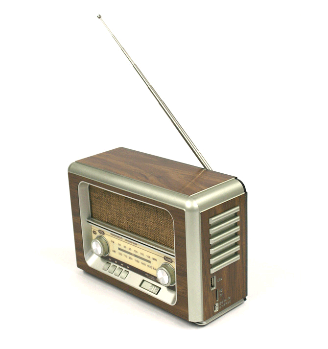 Radio AM/FM con bluethooth a corriente o pila recargable para tu despacho o casa - Solohombre