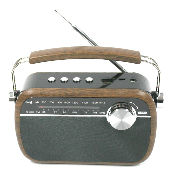 Radio AM-FM estilo retro con altavoz y conexión por bluetooth para tu casa o despacho - Solohombre