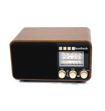 Réplica radio antigua de madera FM/AM/SW con conexión USB