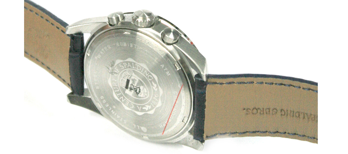Reloj de pulsera deportivo cronografo esfera azul marca Spalding & Bros - Solohombre