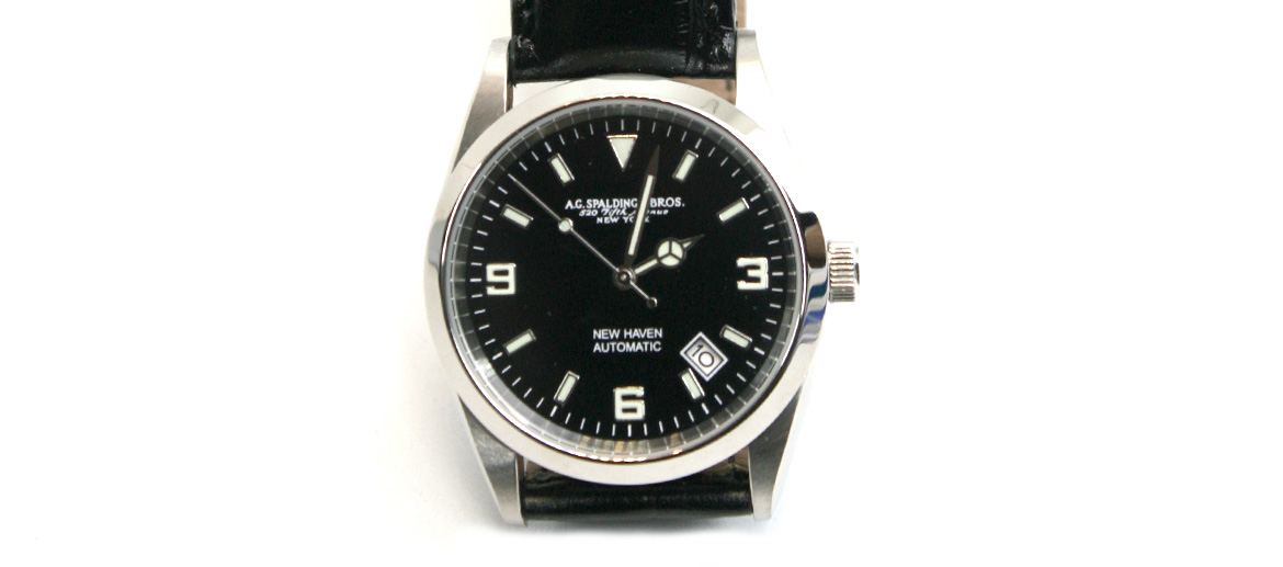 Reloj de pulsera automático esfera negra marca marca A.G.Espalding & Bros - Solohombre