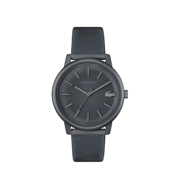 Reloj de pulsera con caja y correa negra de silicona marca Lacoste - Solohombre