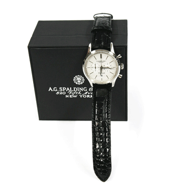 Reloj de pulsera cronografo esfera blanca marca Spalding & Bros - Solohombre