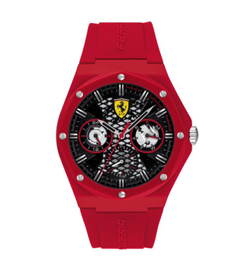 Reloj de pulsera deportivo en rojo marca Ferrari - Solohombre