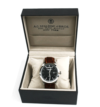 Reloj de pulsera esfera negra marca A.G.Espalding & Bros - Solohombre