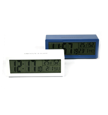 Reloj despertador con fecha, temperatura y humedad interior - Solohombre