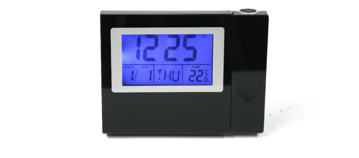 Reloj despertador digital con calendario, temperatura y con proyector de la hora - Solohombre