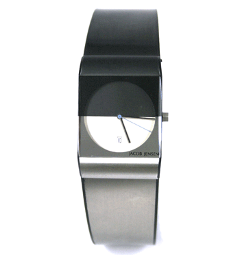Reloj de pulsera rectangular todo de acero marca Jacob Jensen