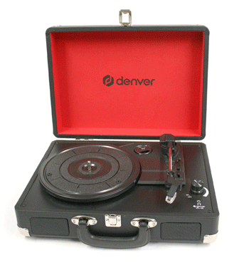 Tocadiscos reproductor de vinilos con forma de maleta - Solohombre