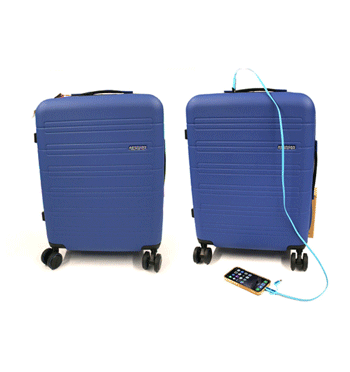 Trolley de cabina color azul marca American tourister - Solohombre