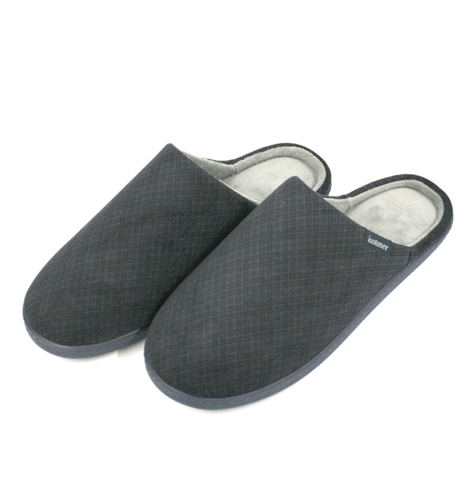 Zapatillas de estar por casa de invierno destalonadas con dibujo pequeño en color azul - Solohombre