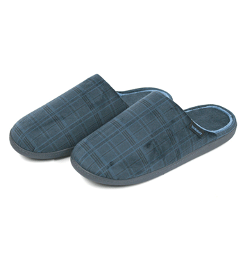 Zapatillas de estar por casa destalonadas con dibujo principe de gales color azul - Solohombre