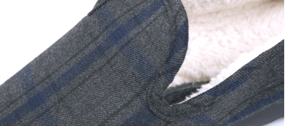 Zapatillas de invierno de estar por casa cerradas de cuadro escoces - Solohombre